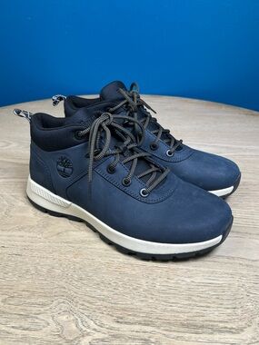 Timberland Men's Sprint Basic Lace Up Mid Top Sneakers Hiking Boot Navy Size 7